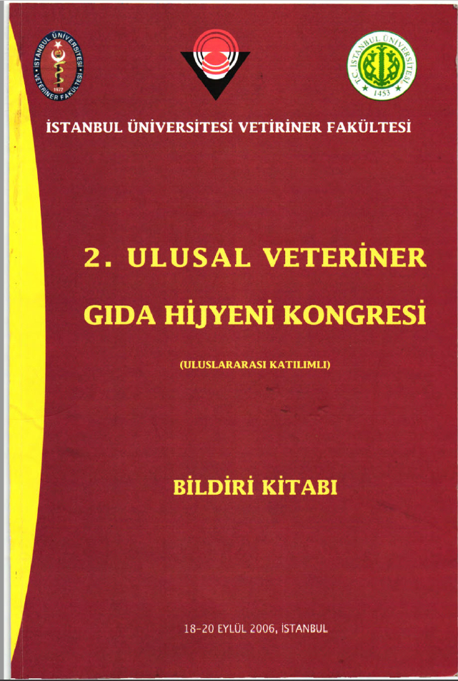 II. Veteriner Gıda Hijyeni Kongresi Özet Kitabı